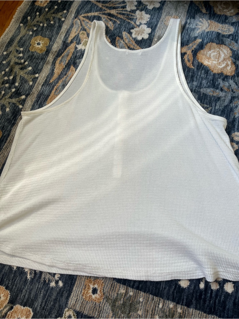 TNA Cream Ribbed Henley Racerback Tank Size large - Picture 4 of 4